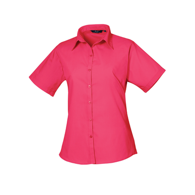 Premier Ladies Short Sleeve Poplin Blouse