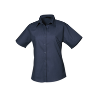 Premier Ladies Short Sleeve Poplin Blouse