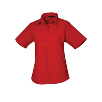 Premier Ladies Short Sleeve Poplin Blouse