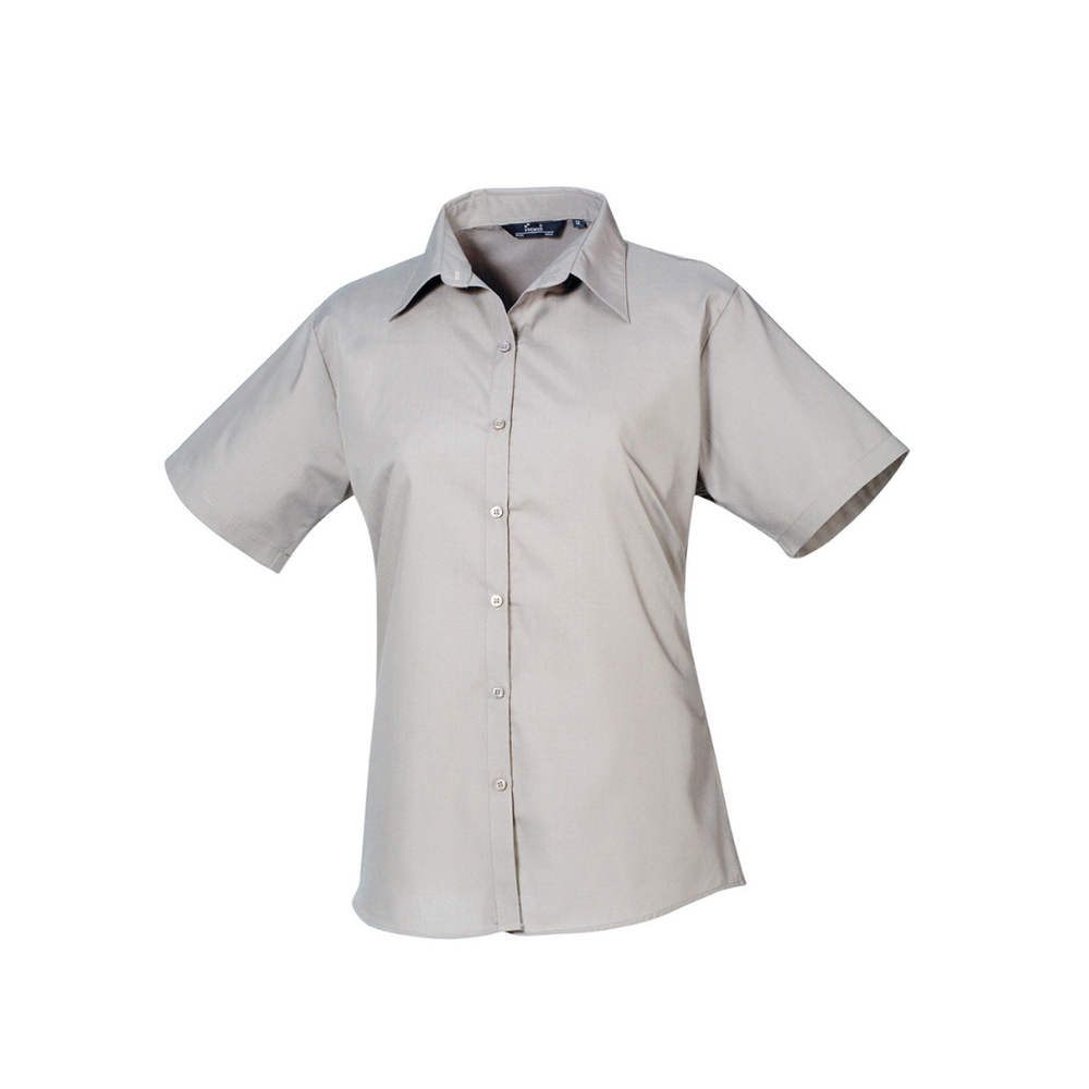 Premier Ladies Short Sleeve Poplin Blouse