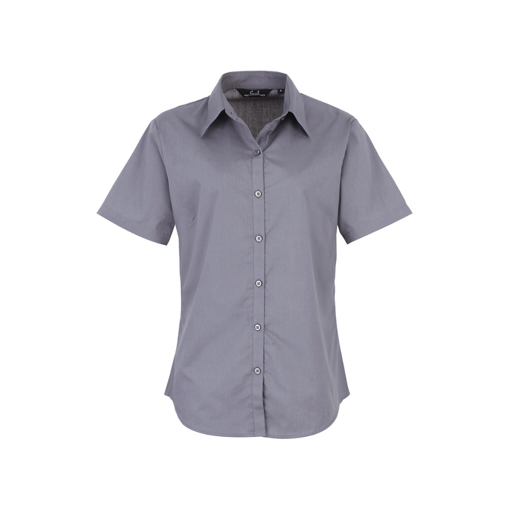 Premier Ladies Short Sleeve Poplin Blouse