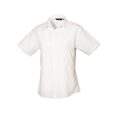Premier Ladies Short Sleeve Poplin Blouse