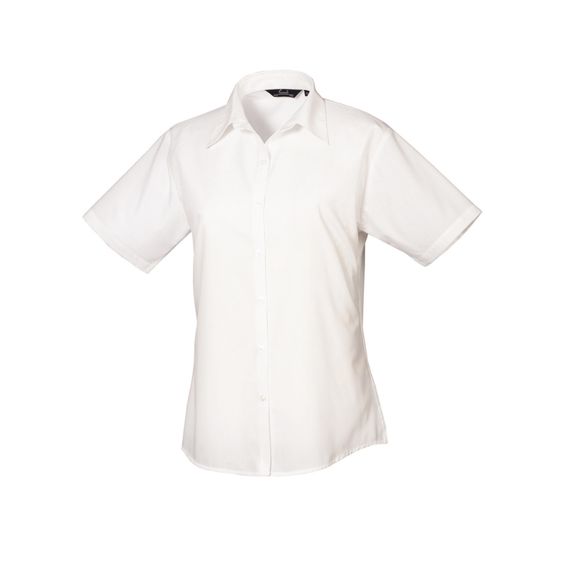 Premier Ladies Short Sleeve Poplin Blouse