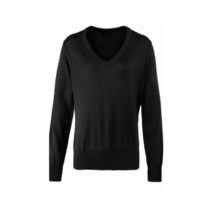 Premier Ladies Knitted Cotton Acrylic V Neck Sweater