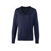 Premier Ladies Knitted Cotton Acrylic V Neck Sweater