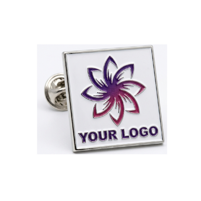Soft Enamel Pin Badge in Silver - 30mm