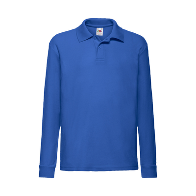 Fruit of the Loom Kids Long Sleeve Poly/Cotton Piqué Polo Shirt