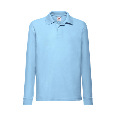 Fruit of the Loom Kids Long Sleeve Poly/Cotton Piqué Polo Shirt