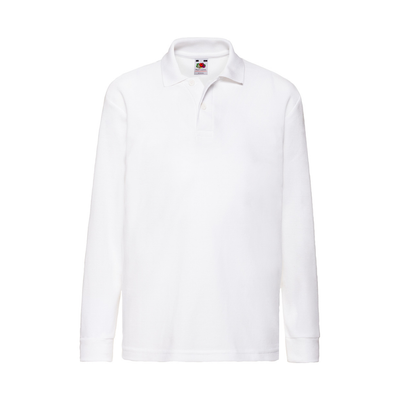 Fruit of the Loom Kids Long Sleeve Poly/Cotton Piqué Polo Shirt