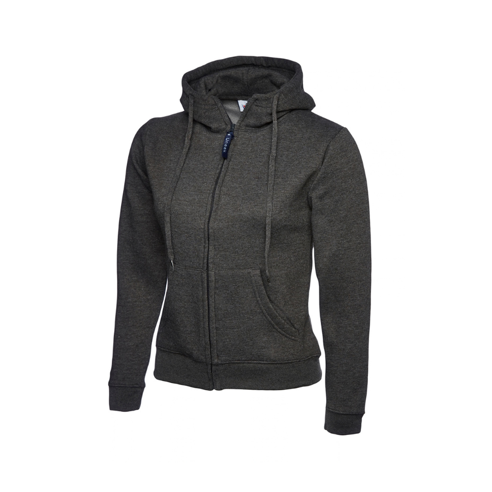 Ladies Classic Full Zip Hooded Sweatshirt