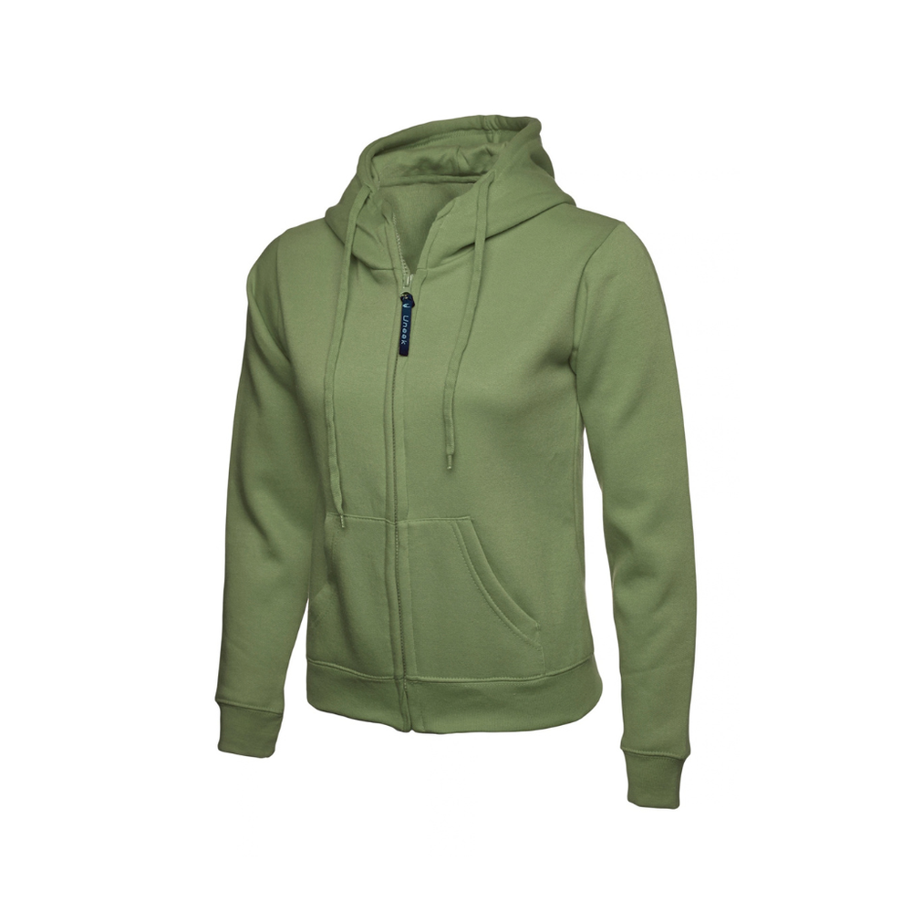 Ladies Classic Full Zip Hooded Sweatshirt