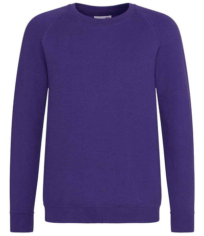 AWDis Academy Kids Raglan Sweatshirt Purple