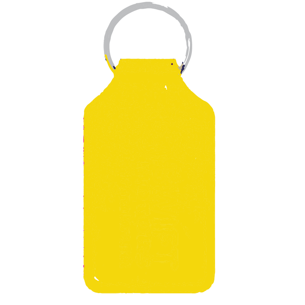 Branded Long Square Shaped Keyfob