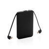 Branded 5.000 mAh Pocket Powerbank with integrated cables