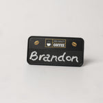 Chalkboard Name Badge - Low Window - Combo Clip