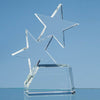 20cm Optical Crystal Double Rising Star Award