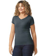 Gildan Ladies SoftStyle® V Neck T-Shirt Dark Heather