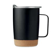 Double wall tumbler 300ml with Cork Base