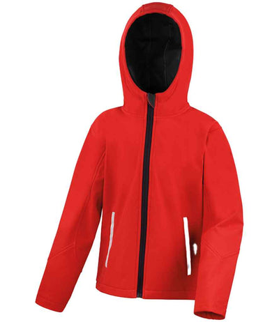 Result Core Kids TX Performance Hooded Soft Shell Jacket Red/Black