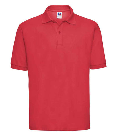 Russell Poly/Cotton Piqué Polo Shirt Bright Red