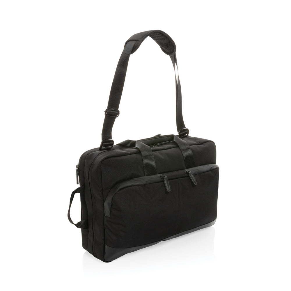 Branded Swiss Peak Aware™ executive 2-in-1 laptop backpack
