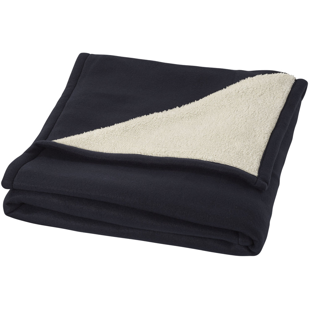 Branded Springwood soft fleece and sherpa plaid blanket