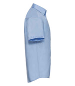 Russell Collection Short Sleeve Ultimate Non-Iron Shirt Bright Sky