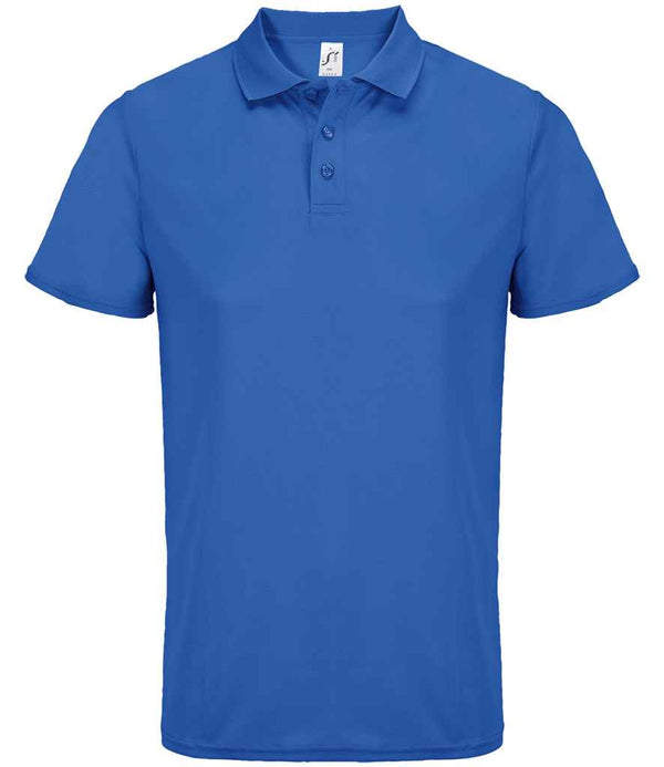SOL'S Unisex Pitcher Recycled Polyester Piqué Polo Shirt Royal Blue