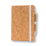 Branded A5 cork notebook with pen