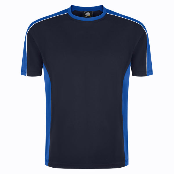 Orn Avocet Two Tone Polyester T-Shirt Navy/Royal