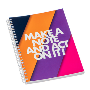 A5 Notepad with Wrapover Front Cover White