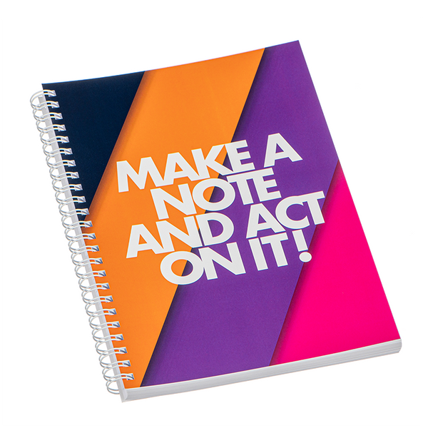 A5 Notepad with Wrapover Front Cover White