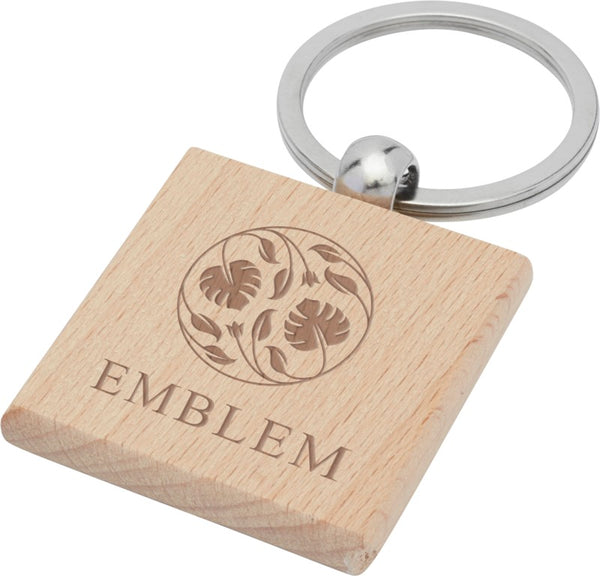Branded Woodbridge Keyring - Square