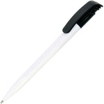 KODA CLIP ball pen WHITE barrel with black clip