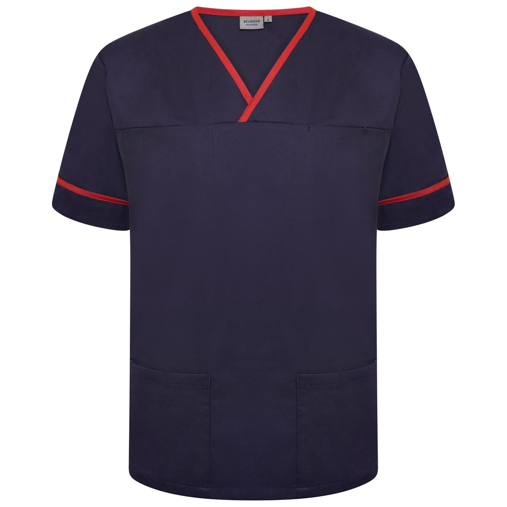 Behrens Contrast Trim Smart Scrub Top