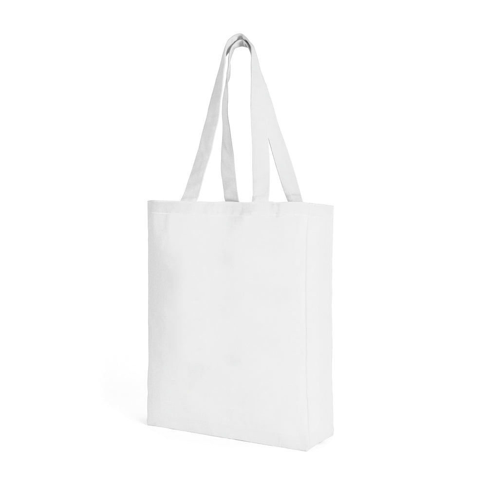Branded Dunham 10oz cotton shopper with gusset and long handles