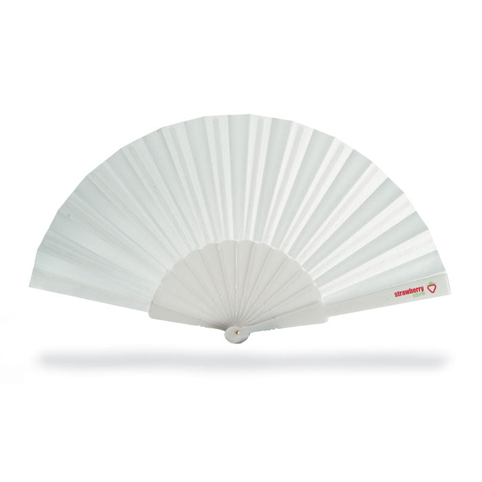 Branded Manual hand fan with plastic handle