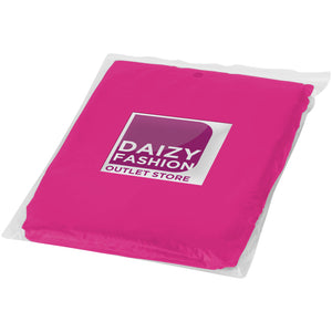 Ziva disposable rain poncho with storage pouch