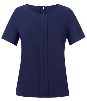 Brook Taverner Ladies Verona Short Sleeve Shirt Navy