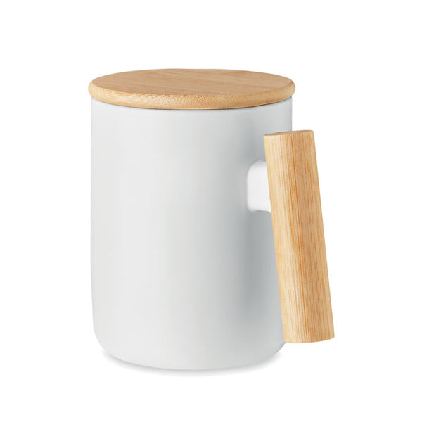 Porcelain mug with lid 380 ml