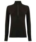 Tombo Ladies Long Sleeve Zip Neck Performance Top