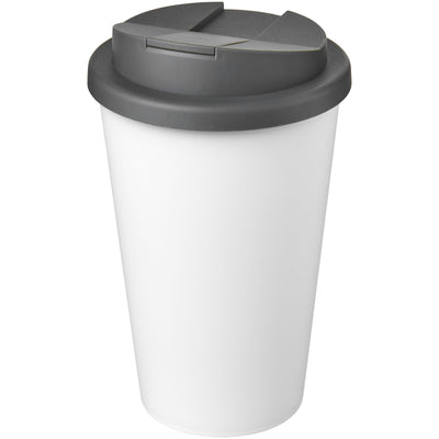Branded Americano® Eco 350 ml recycled tumbler with spill-proof lid