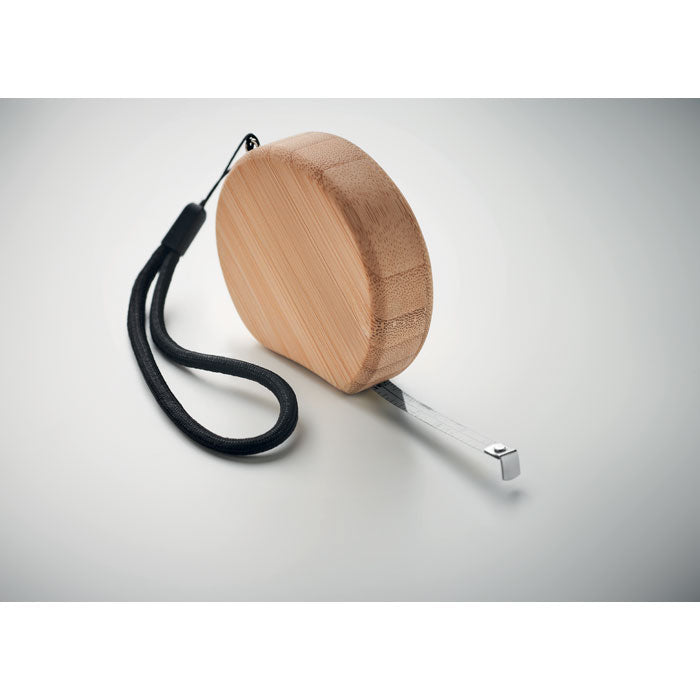 Branded Measuring tape in bamboo 2m