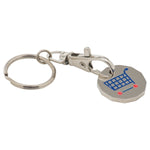 Branded Trolley Coin Keyring (Stamped Iron Soft Enamel Infill)