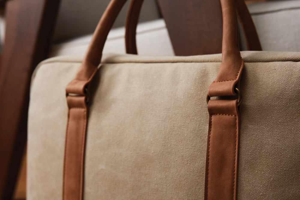 Branded VINGA Bosler RCS recycled canvas computer bag 17"