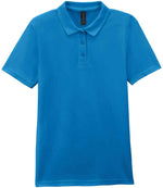 Branded Gildan Ladies SoftStyle® Double Piqué Polo Shirt