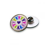 Express Printed Duo Pin Badge - Round 28mm Diameter