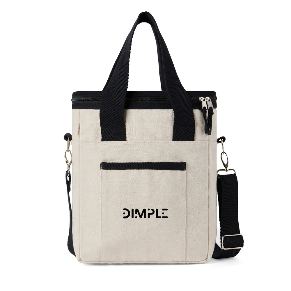 Branded VINGA Volonne AWARE™ recycled canvas cooler tote bag
