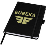 Branded Honua A5 recycled paper notebook with recycled PET cover