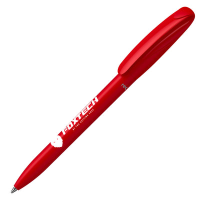 Boa Matt Recycled Ball Pen in red with branding to the barrel